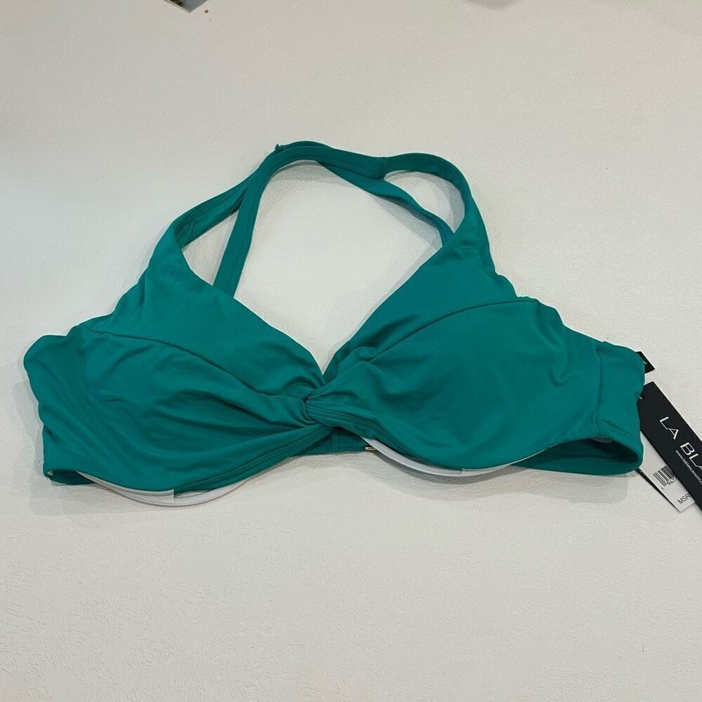 NWT La Blanca | Island Goddess Underwire Twist Bikini Top Emerald 16